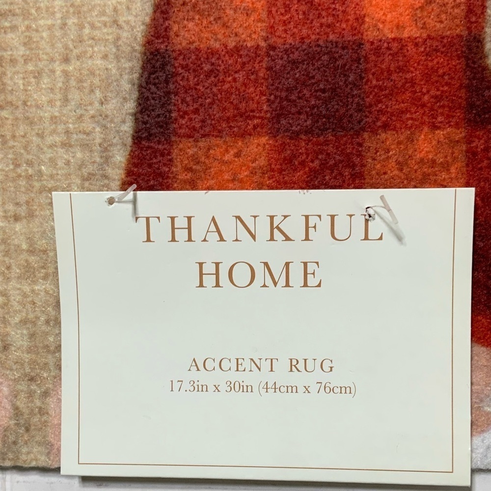 Thankful Home Gnome Rustic Welcome Mat Non Skid Rectangle Neutral 17 x 30 in - Picture 8 of 16
